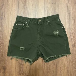 Riveted by Lee Green High Waisted Shorts